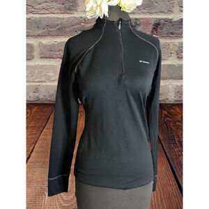 COLUMBIA Ladies black omni heat 1/4 zip pullover -‎ Size Small